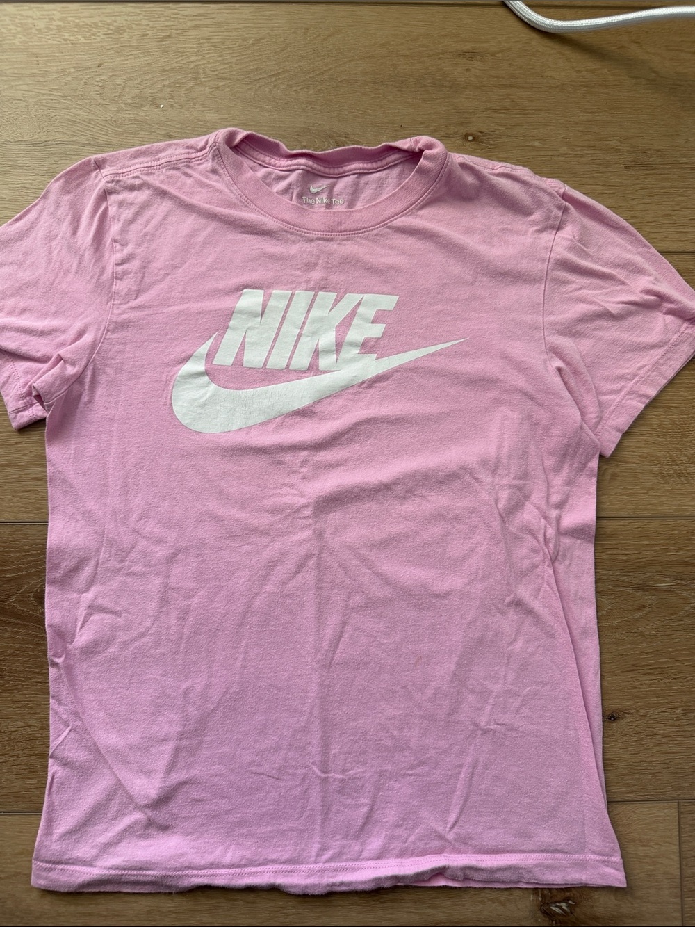Nike Pink Short Sleeve Tee with White Logo